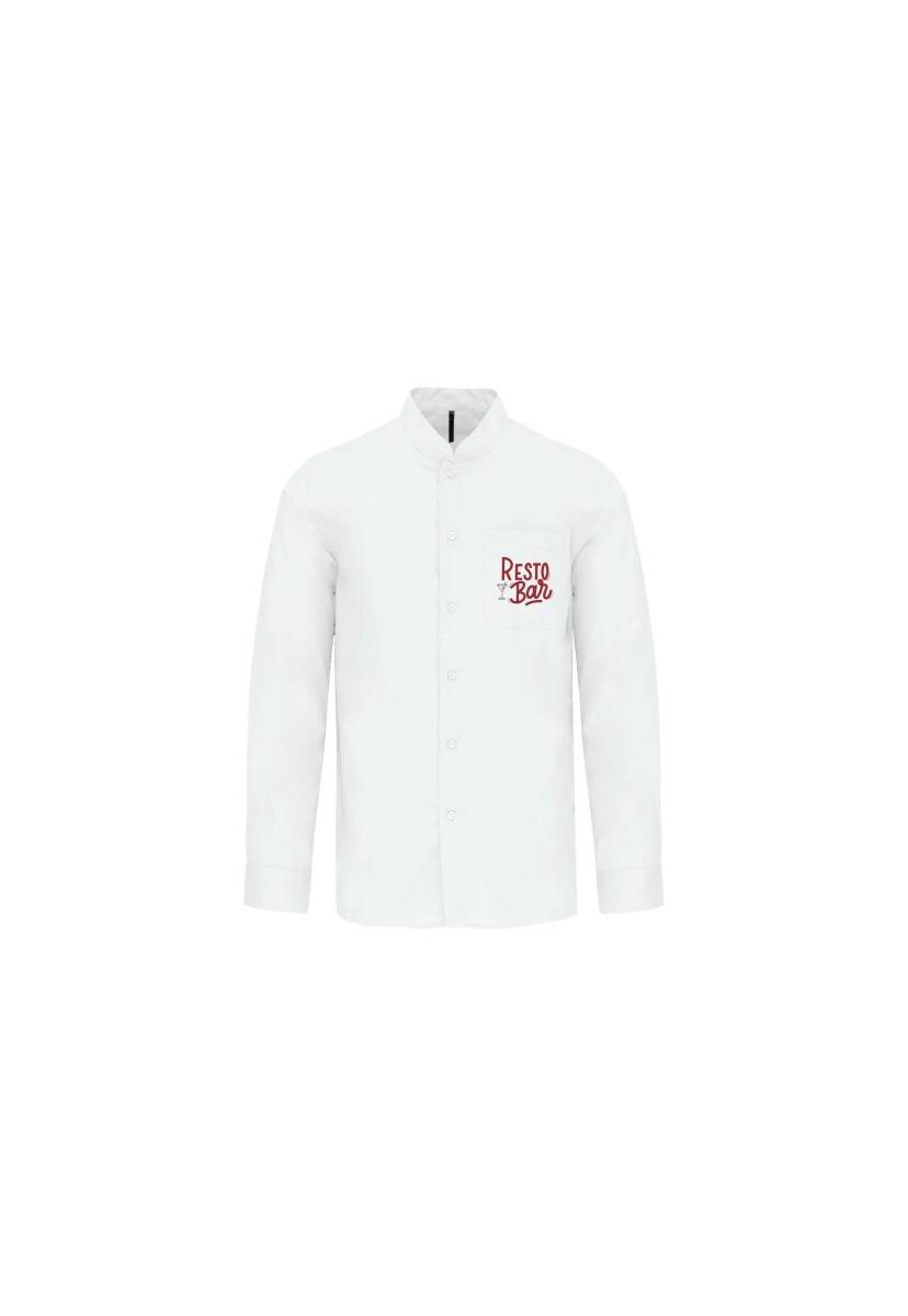 Chemise homme manches longues personnalisée avec broderie, floquage ou transfert - Montpellier