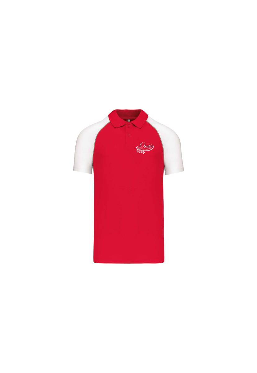 Polo bicolore manches courtes avec impression - Montpellier