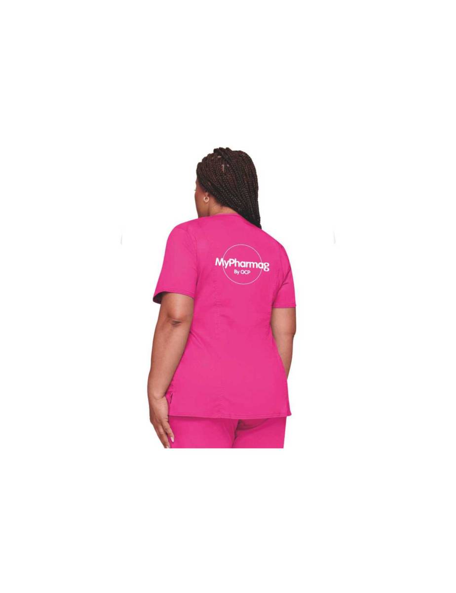 Blouse haut cache-cœur santé