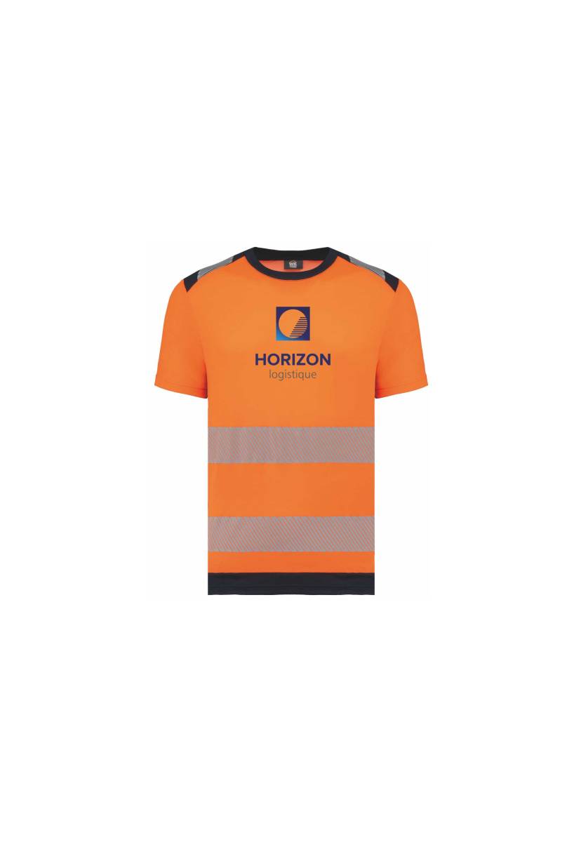 T-shirt hv orange personnalisé avec logo - Montpellier