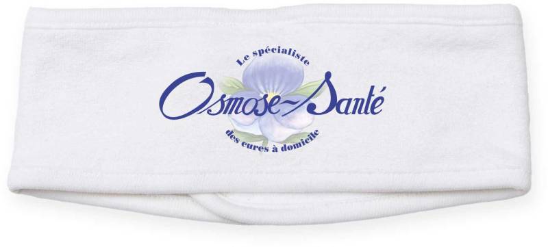 Bandeau éponge : Personnalisable pour les instituts de beauté et spas avec marquage sur mesure dans l'Hérault.