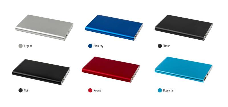 Gamme couleur de batterie externe personnalisable - Montpellier