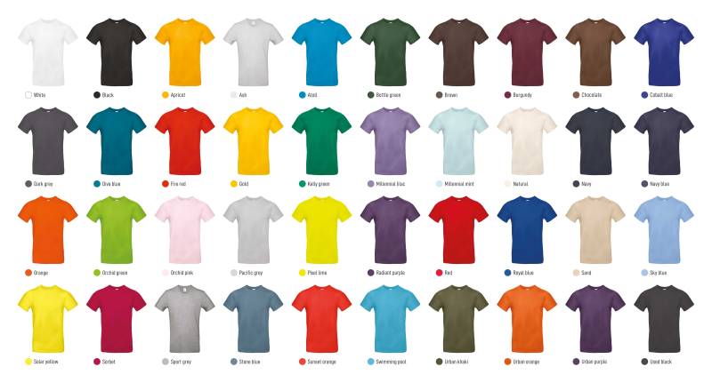 Coloris t-shirt CGTU03T
