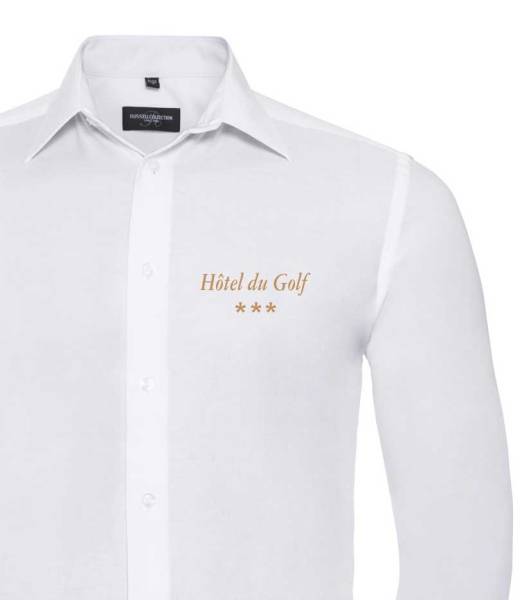 Chemise homme blanche avec logo brodé ou imprimé - Sète