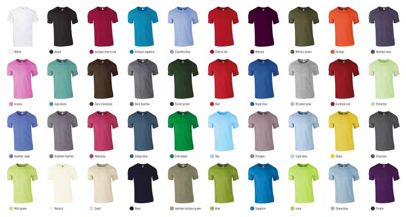 Coloris t-shirt GI6400
