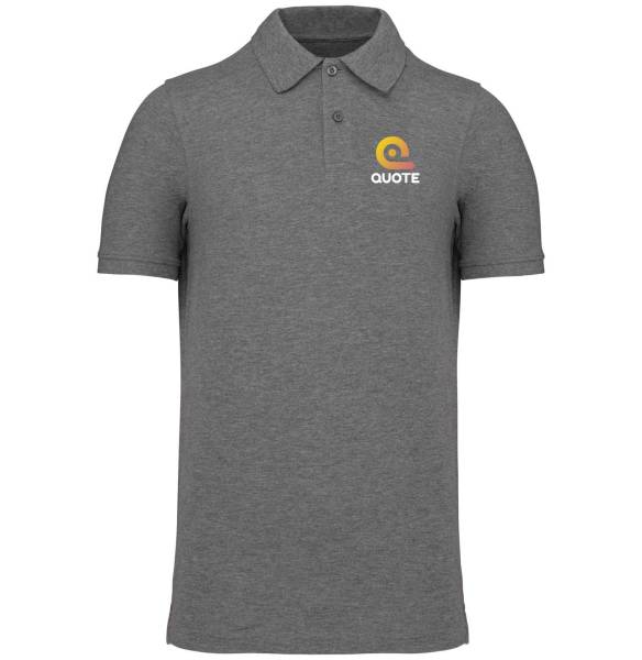 Polo manches courtes homme bio imprimé & brodé - Lunel