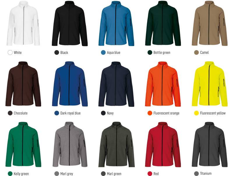 Coloris veste softshell K401