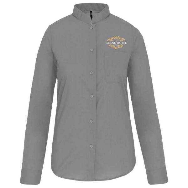 Chemise femme manches longues avec logo imprimé ou brodé - Montpellier