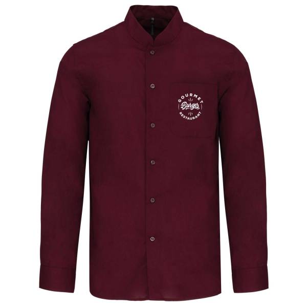 Chemise col Mao personnalisable avec broderie, floquage ou transfert - Béziers