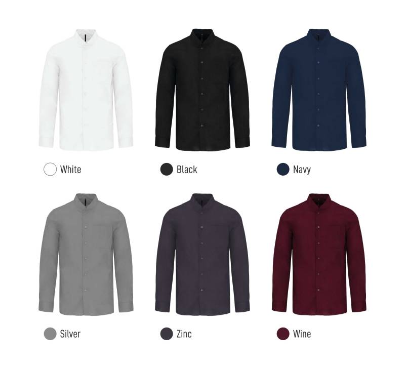 Coloris chemise homme manches longues K515