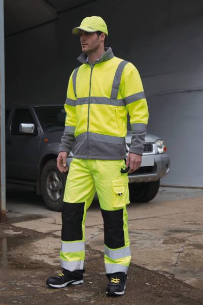 Pantalon de sécurité jaune personnaslisable floqué, imprimé ou brodé - Béziers