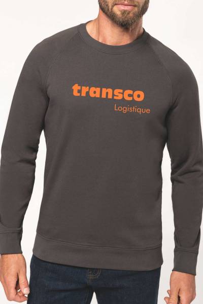 Sweat-shirt col rond personnalisable pour les métiers du transport et de la logistique