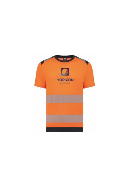 T-shirt hv orange personnalisé avec logo - Montpellier