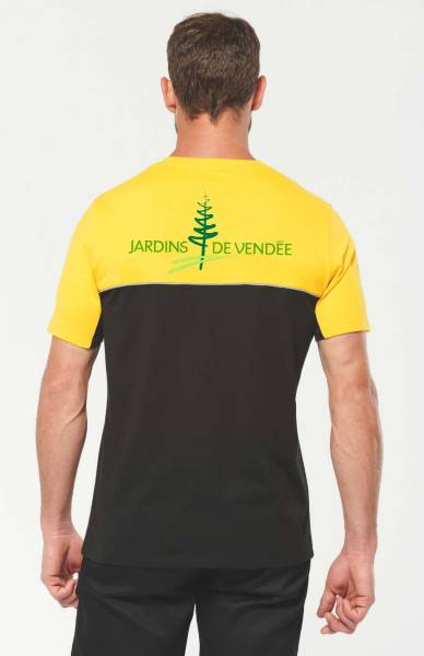 T-shirt h/f bicolore personnalisé avec broderie ou impression - Sète