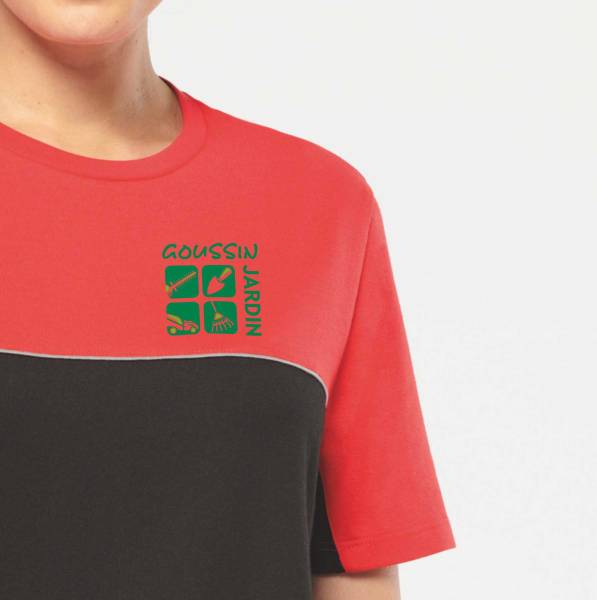 T-shirt h/f bicolore personnalisé avec votre logo - Agde