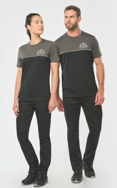 T-shirt unisexe bicolore personnalisé avec votre logo - Lunel
