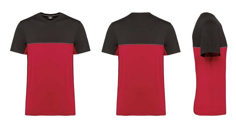 T-shirt bicolore à personnaliser en broderie, impression ou transfert - Béziers
