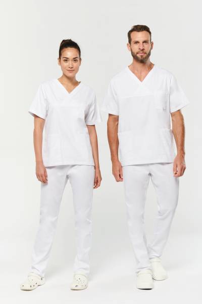 Pantalon unisexe personnalisable : Idéal pour les métiers de la santé, du bien-être et des services en Languedoc-Roussilon.
