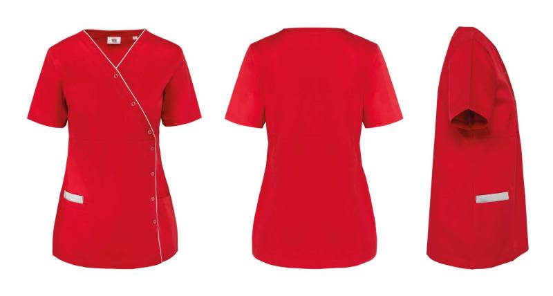 Blouse médicale rouge avec ou sans logo - Lunel