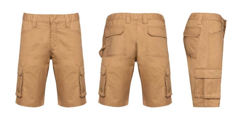 Bermuda personnalisable homme camel avec ou sans logo - Béziers