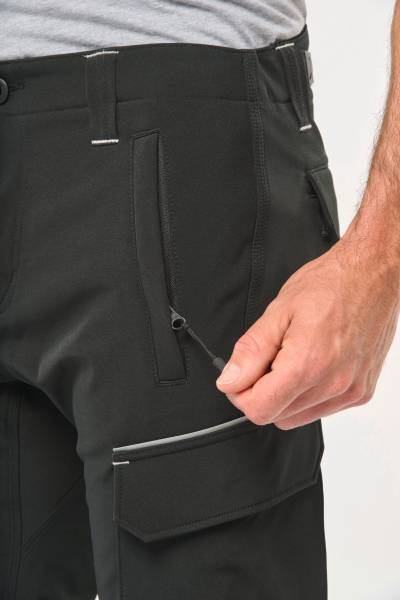 Pantalon softshell noir homme avec broderie ou transfert - Sète