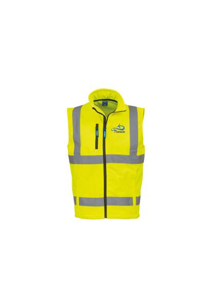 Bodywarmer softshell haute visibilité personnalisé avec logo - Montpellier 
